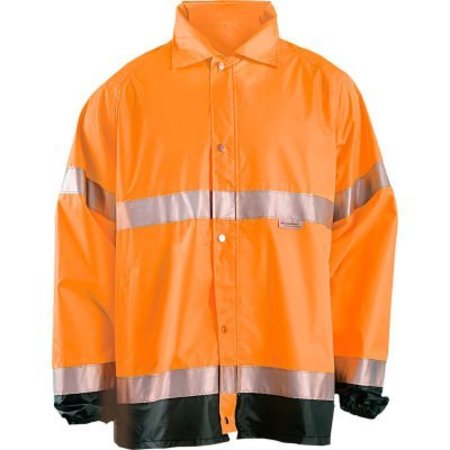 OCCUNOMIX OccuNomix Breathable Foul Weather Coat, Class 3, Hi-Vis Orange, M, LUX-TJR-OM LUX-TJR-OM